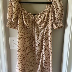 Trixxi Cream and Red Floral Mini Dress